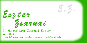 eszter zsarnai business card